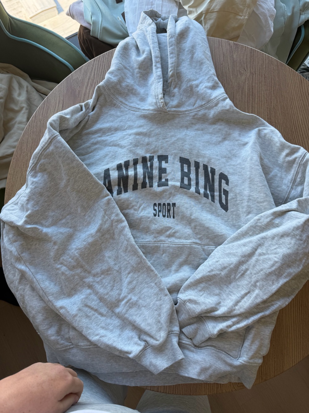 Anine Bing Light Heather Gray Sweatshirt